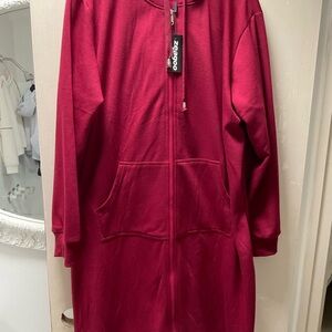 zeagoo Women's Red Sweatshirt Jacket 3X